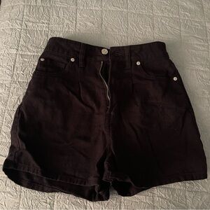 Black High Waisted Shorts